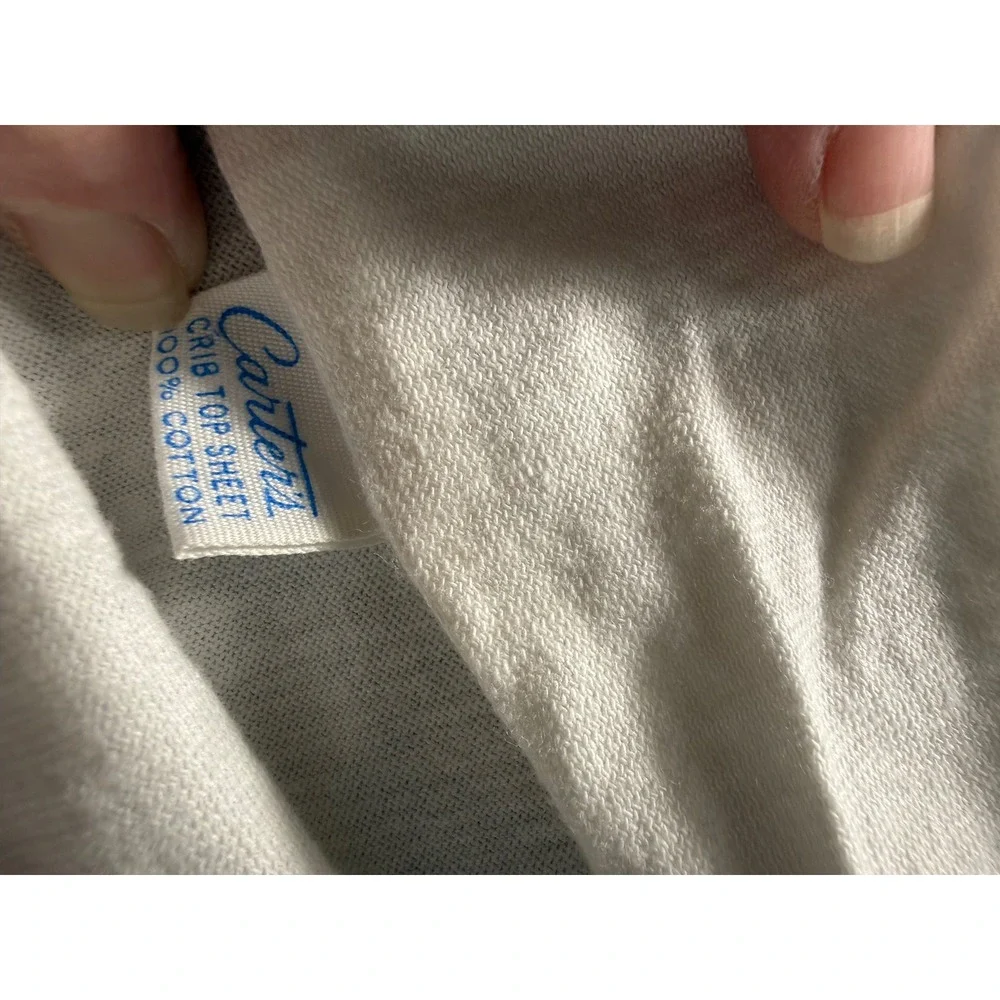 Vintage Carters Penneys Toddletime Crib Sheet Set 3pc Cotton White‎ Yellow USA